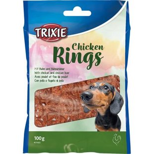 Кільце Trixie Chicken Rings жувальне для собак, з куркою, 100 г 1111163200 фото