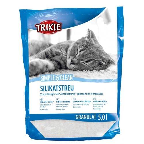 Наповнювач Trixie Simple&Clean для котів, силікагелевий, 5 л 10966 фото