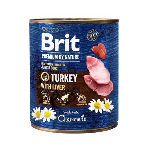 Корм вологий Brit Premium by Nature k консерви для собак з індичкою та індичою печінкою 800 г 1111159942 фото