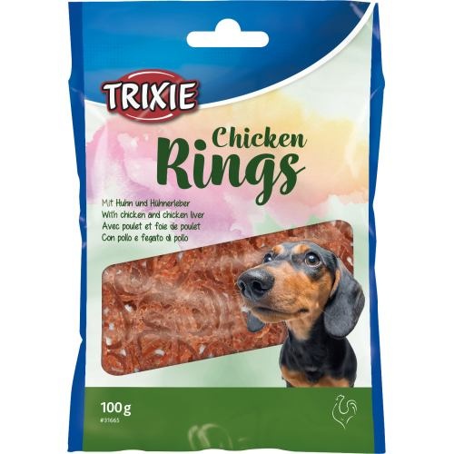 Кільце Trixie Chicken Rings жувальне для собак, з куркою, 100 г 1111163200 фото