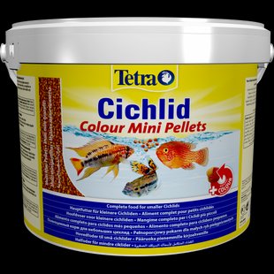 Корм Tetra Cichlid Colour Mini для невеликих цихлід, для яскравості забарвлення 10 л (гранули) 1111134741 фото