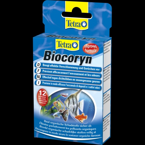 Засіб Tetra Biocoryn сприяє розкладанню біологічних забруднень води в акваріумі, 12 капсул на 600 л 8197 фото